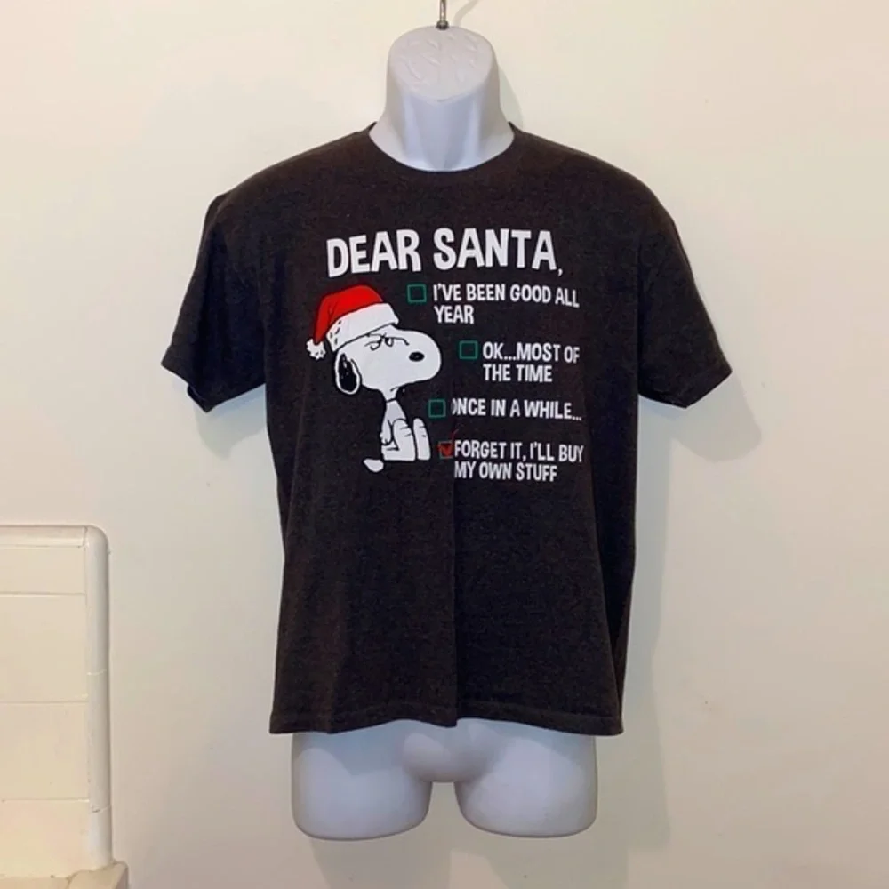 Unisex Youth Festive Peanuts/Snoopy “Dear Santa…” Graphic Tee